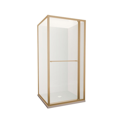 Tivoli Inslide Shower 1000 x 1000mm Brushed Brass Flat Wall Centre Waste