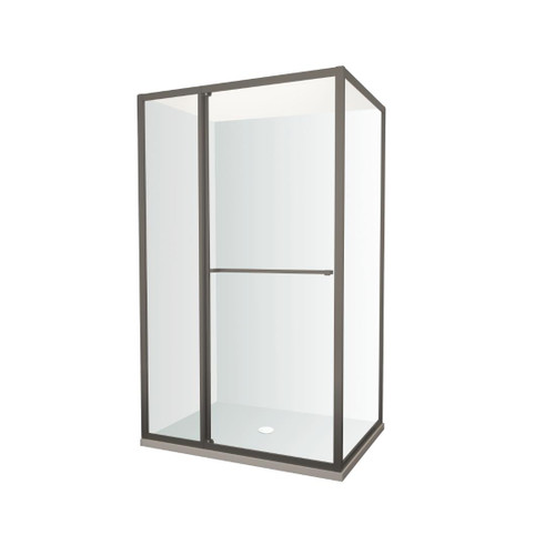 Tivoli Inslide Shower 1200 x 900mm Gunmetal Flat Wall Centre Waste Right Hand