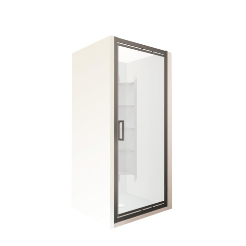 Tivoli Inswing Alcove Shower 900 x 900mm Gunmetal Corner Contour Plus Wall Centre Waste