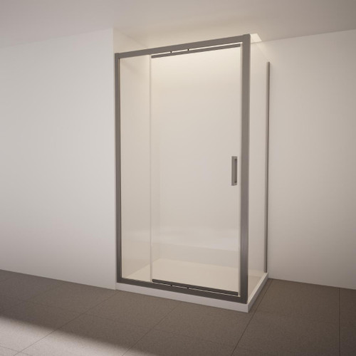 Tivoli Inswing Shower 1200 x 1000mm Gunmetal Tile Centre Waste Right Hand