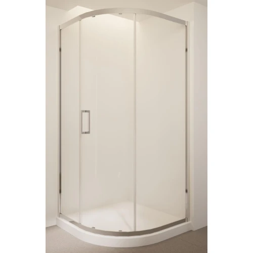 Tivoli Round Sliding Shower 1000 x 1000mm Gunmetal Tile Rear Waste