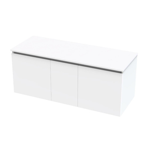 Pinnacle Pro Vanity 1200mm Double Bowl Classic Wall Ultra Gloss White