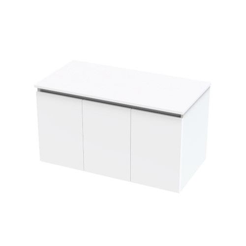 Pinnacle Pro Vanity 900mm Right Hand Bowl Classic Wall Ultra Gloss White