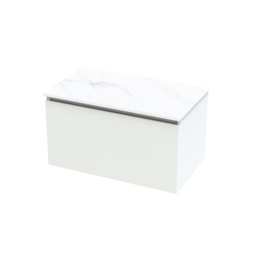 Pinnacle Pro Arctic Vanity 800mm Single Drawer White Melamine