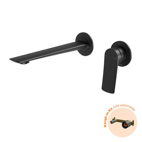Kusabi Wall Basin / Bath Mixer Set SwitchMix 200mm Fit-Off Kit Matte Black