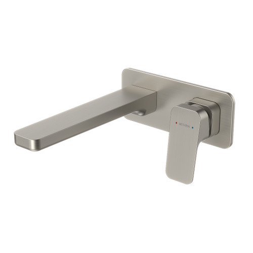 Waipori MK2 Wall Basin/Bath Mixer Brushed Nickel 6 Star Lead Free