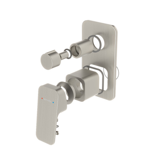 Waipori MK2 Shower Mixer Brushed Nickel With Diverter Trim Kit