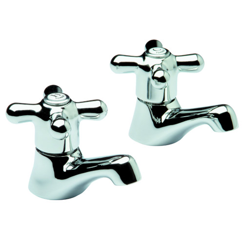 Basin Taps Pair Lead Free Half Turn Ceramic Chrome