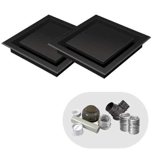 Bathroom Fan Two Room Breeze Black 650 Motor