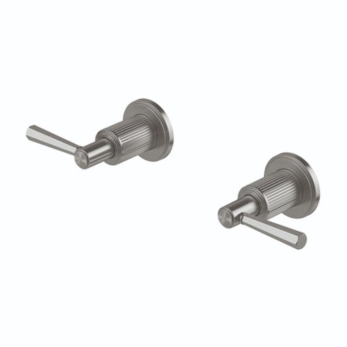 Wiltern Wall Top Assemblies Extended Spindles 15mm Brushed Carbon