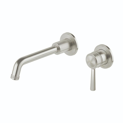 Wiltern Wall Basin / Bath Mixer Set 190mm SwitchMix (Fit-Off Kit) Brushed Nickel