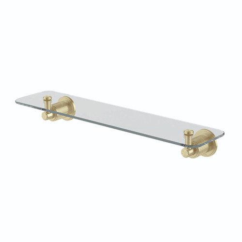 Wiltern Glass Shelf 450mm Brushed Gold