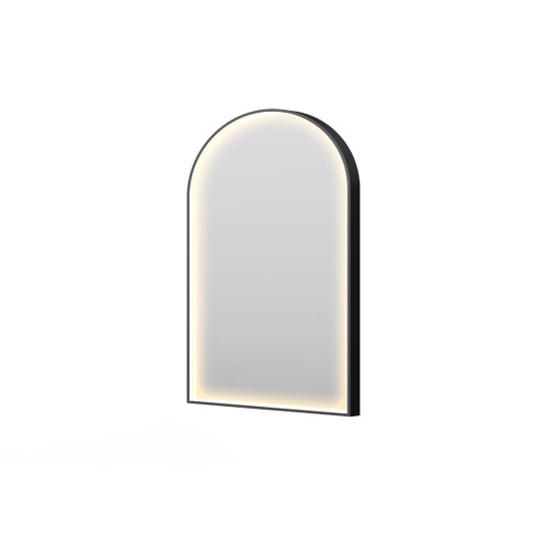 Mirrox Eclipse Front Lit LED Mirror Arch Black 900 x 500mm