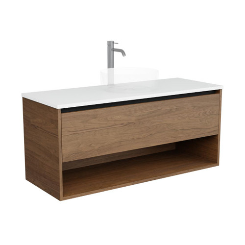 Flux Vanity 1200mm Centre Basin Single Drawer Include Nuvolite Top