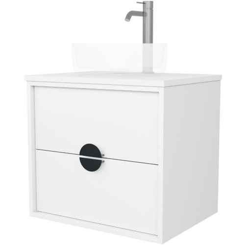 Full Moon Vanity 600mm Centre Basin Double Drawer Include Top