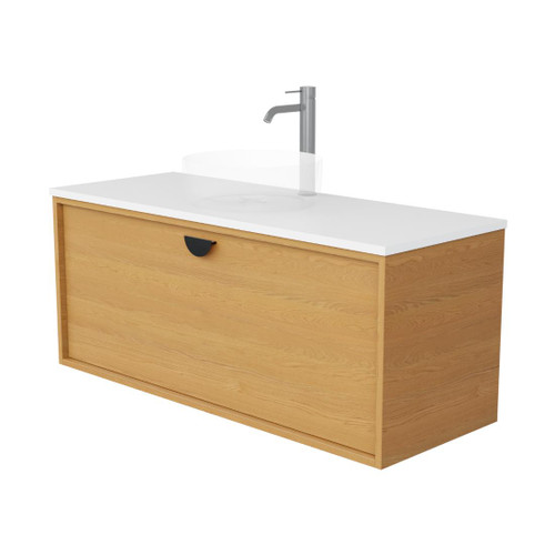 Half Moon Vanity 1200mm Centre Basin Single Drawer Include Top