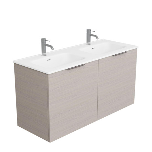 Kylo Vanity 1200mm Double Integrated Basin Double Drawer Include Gloss White Top