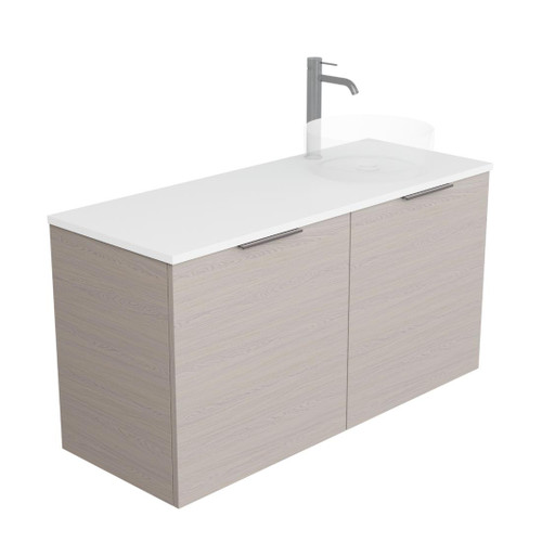 Kylo Vanity 1200mm Right Offset Double Drawer & Hidden Drawers Include Top