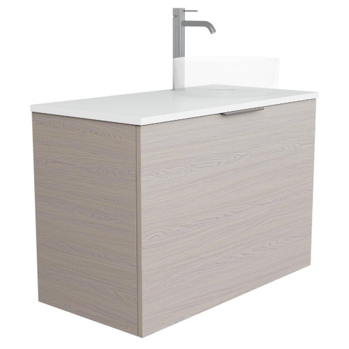 Kylo Vanity 900mm Right Offset Single Drawer & Hidden Drawer Include Top