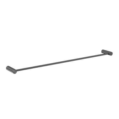 Lumi Single Towel Rail 600mm Brushed Gunmetal