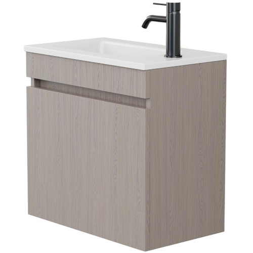 Mini Vanity 560mm Integrated Basin Right Hand Door Include Gloss White Top