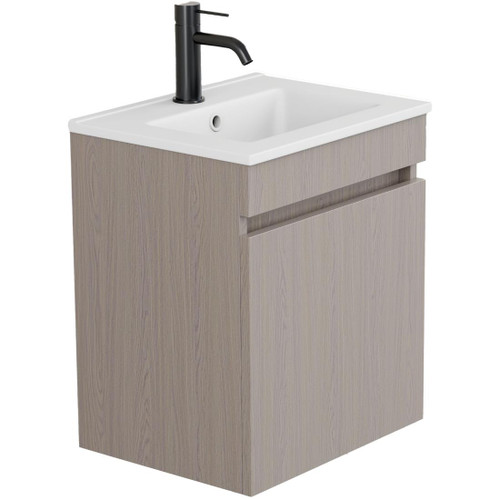 Mini Vanity 460mm Integrated Basin Right Hand Door Include Matte White Top