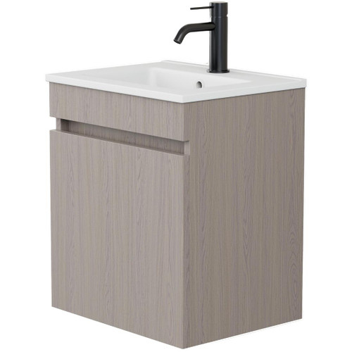 Mini Vanity 460mm Integrated Basin Double Door Include Matte White Top