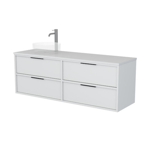 Nara Vanity 1500mm Left Offset Four Drawer Include Top