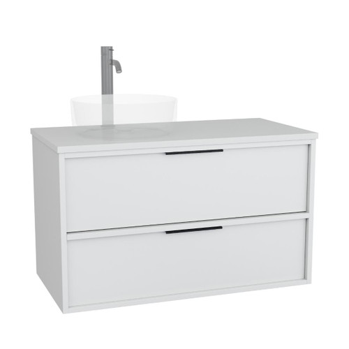 Nara Vanity 900mm Left Offset Double Drawer Include Top