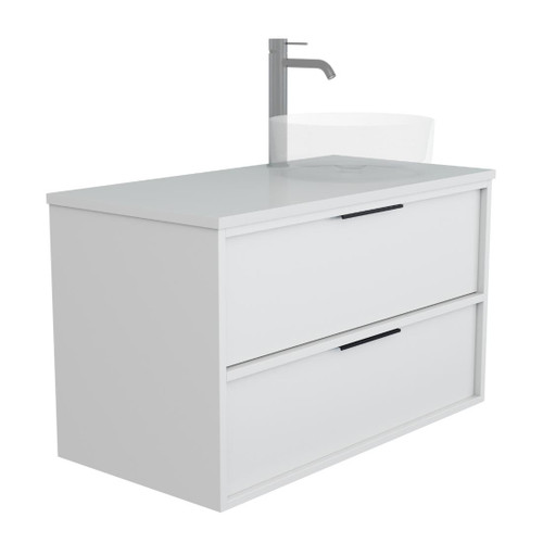 Nara Vanity 900mm Right Offset Double Drawer Include Top