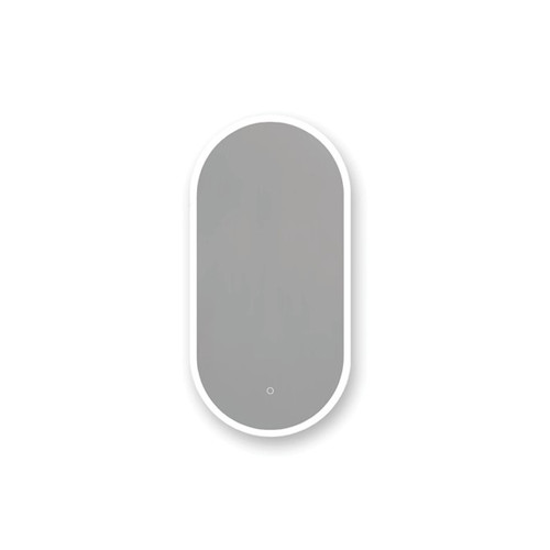 Sola Front Lit LED Mirror 450mm Pill One Touch On/Off/ Dimmable With Demister