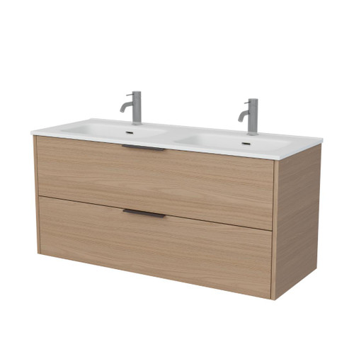 Vexa Vanity 1200mm Double Integrated Basin Double Drawer Include Gloss White Top