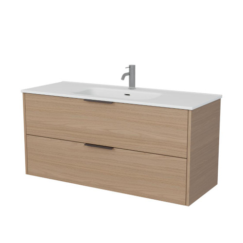 Vexa Vanity 1200mm Centre integrated Basin Double Drawer Include Matte White Top