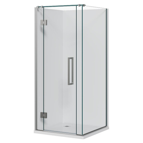 Acclaim Acrylic Shower 2 Sided 915 x 915mm Flat Wall Chrome