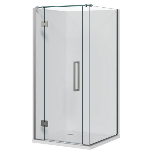 Acclaim Acrylic Shower 2 Sided 1000 x 1000mm Flat Wall Chrome