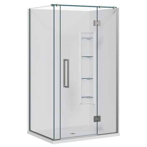 Acclaim Acrylic Shower 2 Sided 1200 x 915mm Corner Mould Chrome RH