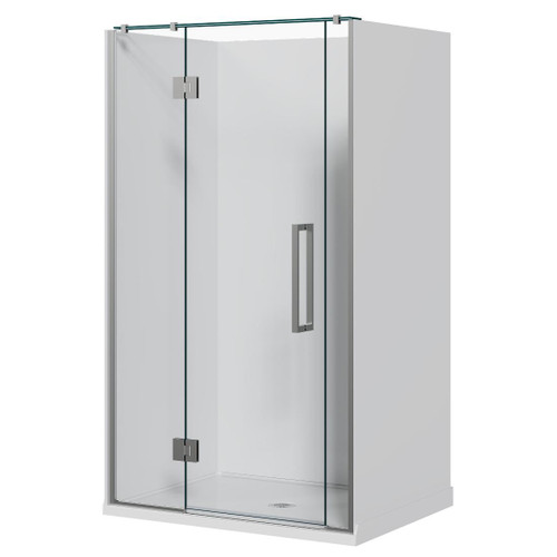 Acclaim Acrylic Shower 3 Sided 1200mm Flat Wall Chrome