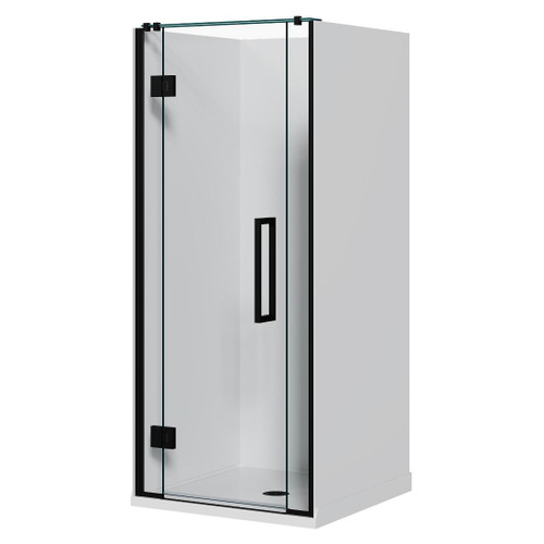 Acclaim Acrylic Shower 3 Sided 915mm Flat Wall Black