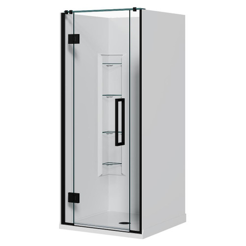 Acclaim Acrylic Shower 3 Sided 915mm Corner Mould Black