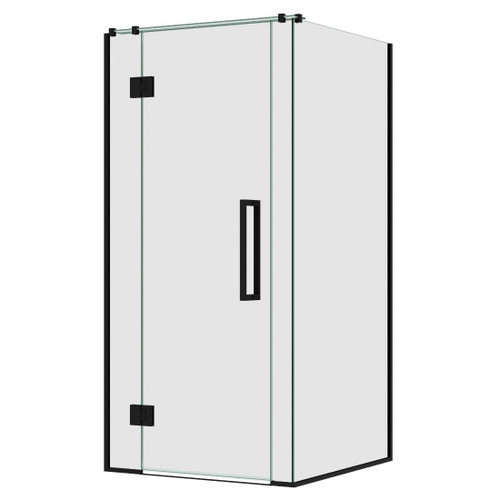 Aston Hinged Door Set 2 Sided 1000 x 1000mm Black
