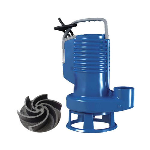 Submersible Dirty Water Pump With Large E-Impeller No Float 690L/Min ZEN-DGBLUEP200 GVMEX+E-IMP LG