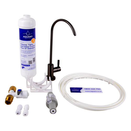Inline Undersink Tap & Filter Kit, Gunmetal, 1um