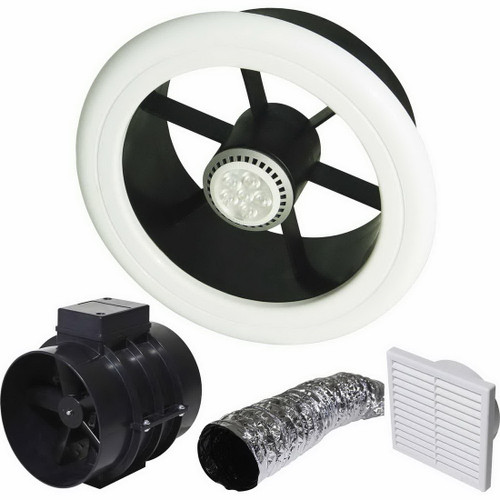 Clearflow LED Bathroom Extractor Fan 150mm Extralow Voltage Shower LED FV160LED