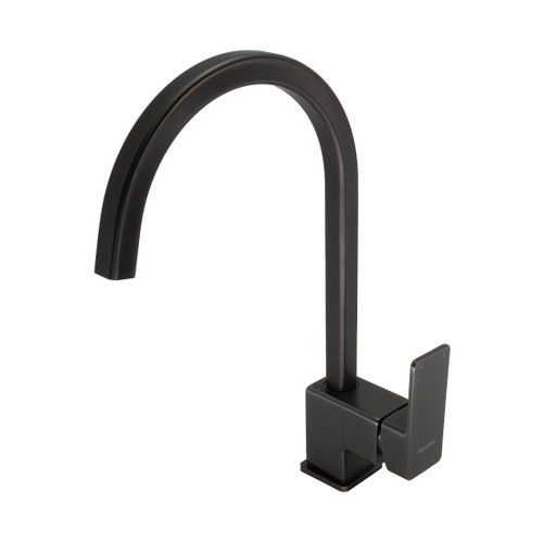 Mia Goose Neck Sink Mixer Gun Metal DZR Brass and Lead Free