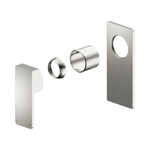 Celia Shower Mixer Rectangular Backplate Trim Kits Only Brushed Nickel