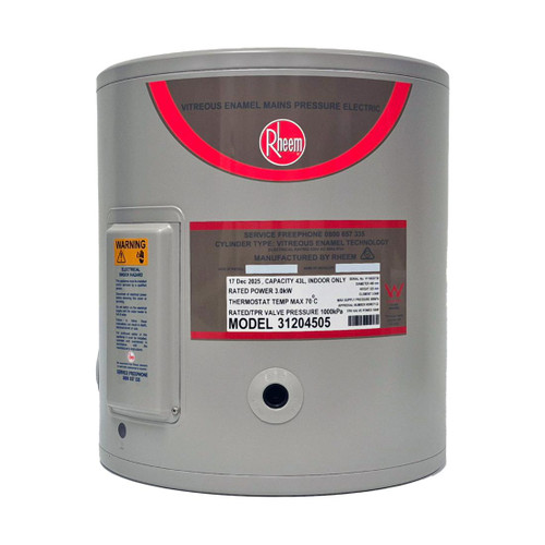 Indoor Mains Pressure VE HWC 45L 480x525H Colourbond 2kW