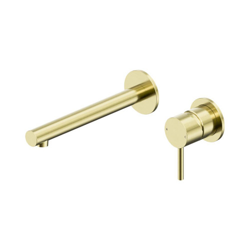Dolce II Wall Basin/Bath Mixer Separate Back Plate Brushed Gold