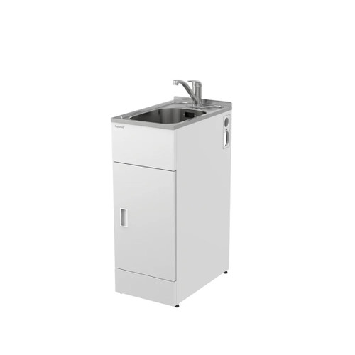 Laundry Tub Slim Door Model with American Standard All Pressure Mixer Staninless Steel Valves