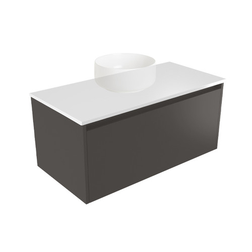 Fucina Vanity Wall 890 White E Stone Top 1 Drawer Bullet
