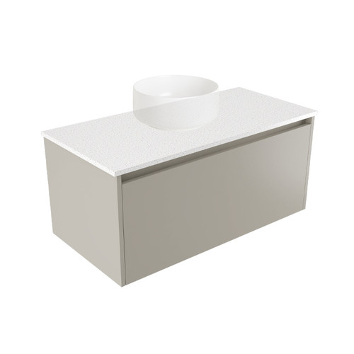 Fucina Vanity Wall 890 Motion E Stone Top 1 Drawer Dawn Grey